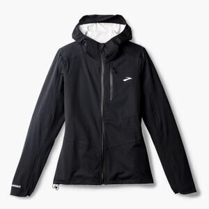 Brooks Women's Black Lightweight High Point 2 Waterproof Running Jacket - Medium